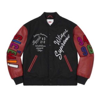 ダブルタップス(W)taps)のSupreme WTAPS Varsity Jacket Black Lsize(スタジャン)