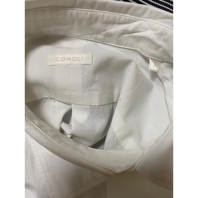 新型COMOLIシャツ　ホワイト　サイズ3 新品 2