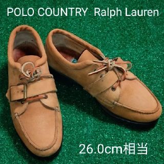 ポロラルフローレン(POLO RALPH LAUREN)の“ポロカントリー ラルフローレン”モカシンシューズ•革靴 26cm相当#送料込み(スリッポン/モカシン)