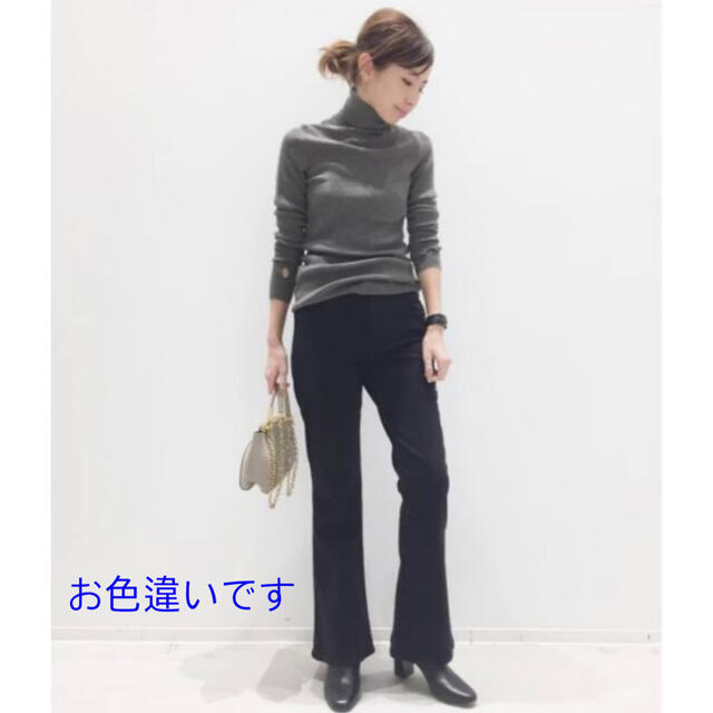 【新品タグ付】Rib T/N Knit ブラックトップス