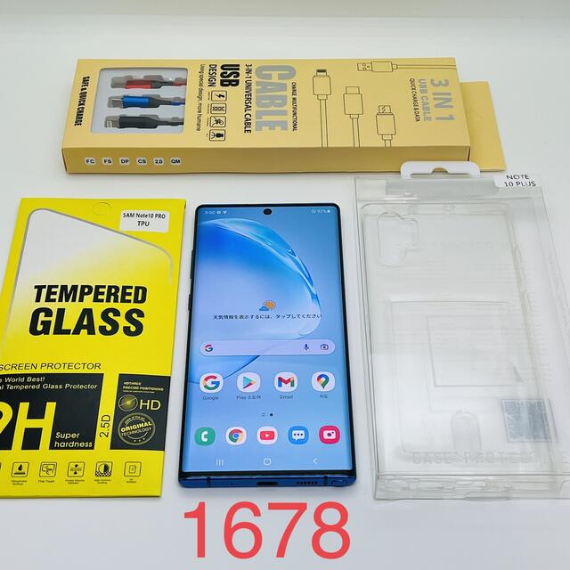 SAMSUNG(サムスン)の[1678] galaxy note10+ plus 256GB SIMフリー スマホ/家電/カメラのスマートフォン/携帯電話(スマートフォン本体)の商品写真