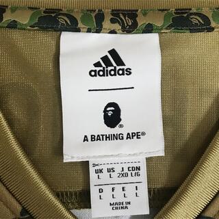 Tシャツ/カットソー(半袖/袖なし)UK、US=L JP=2XO bape Jersey adidas 黒