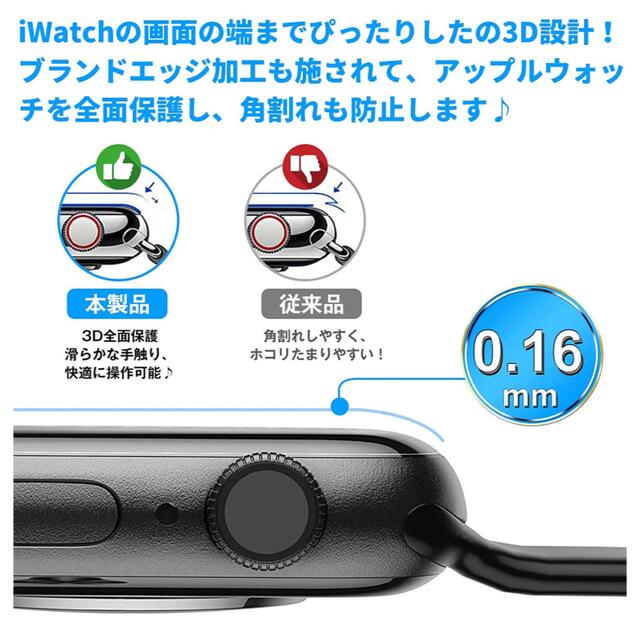 Apple Watch(アップルウォッチ)のApple Watch 用 液晶保護 フィルム  5枚入り スマホ/家電/カメラのスマホアクセサリー(保護フィルム)の商品写真