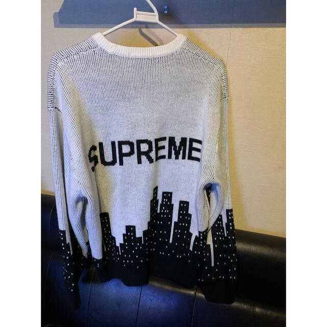 supreme NEW york sweater white S シュプリーム