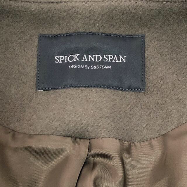 Spick & Span(スピックアンドスパン)の【美品】スピックアンドスパン メルトン Vネック ノーカラーコート 36 レディースのジャケット/アウター(ロングコート)の商品写真