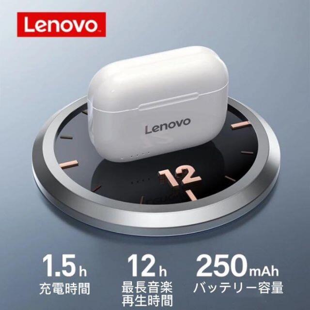 Lenovo(レノボ)のLenovo レノボ LP1s　ブラック　Bluetoothイヤホン　ワイヤレス スマホ/家電/カメラのオーディオ機器(ヘッドフォン/イヤフォン)の商品写真