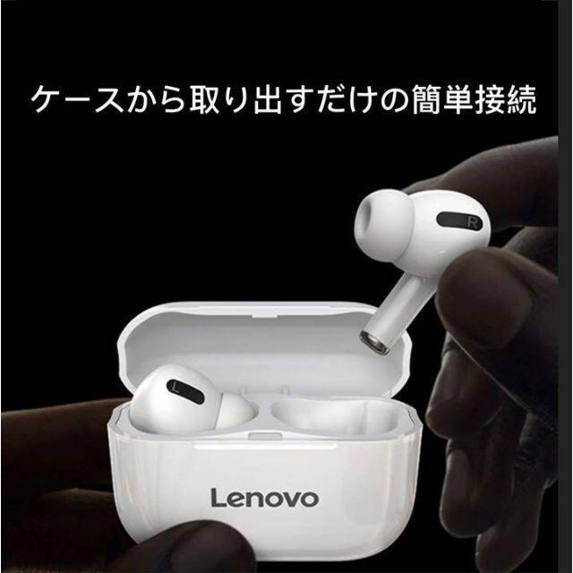 Lenovo(レノボ)のLenovo レノボ LP1s　ブラック　Bluetoothイヤホン　ワイヤレス スマホ/家電/カメラのオーディオ機器(ヘッドフォン/イヤフォン)の商品写真