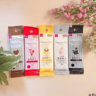 樹脂粘土セット　【5点】daiso(各種パーツ)