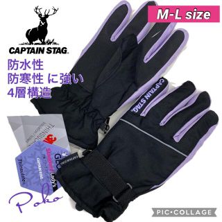 キャプテンスタッグ(CAPTAIN STAG)のキャプテンスタッグ防寒グローブ レディース手袋 スキーグローブレ スノボグローブ(ウエア/装備)