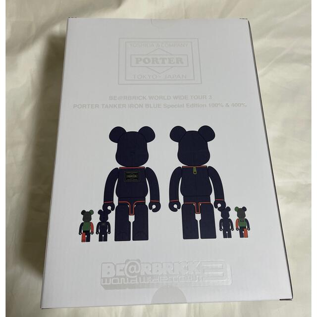 bearbrickBE@RBRICK PORTER TANKER BLUE 100%400%