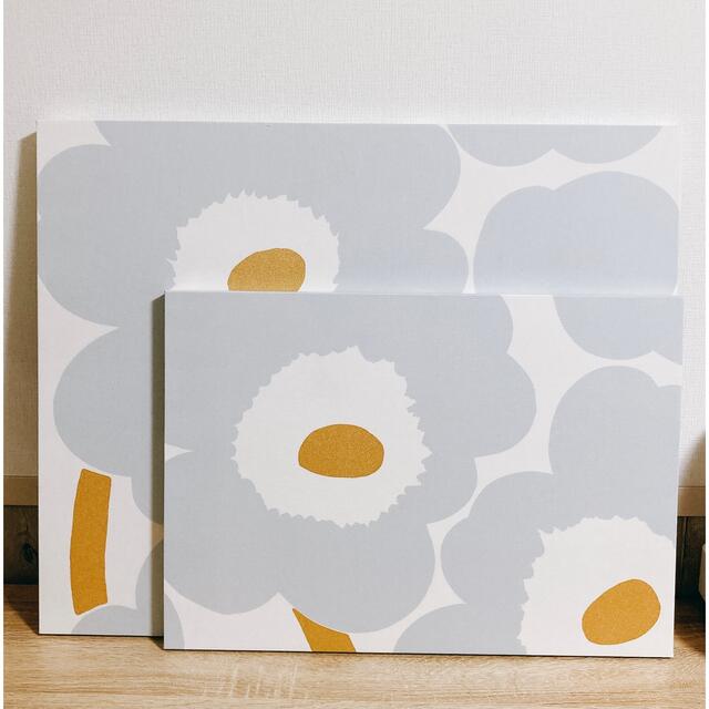 marimekko(マリメッコ)のマリメッコ marimekko  ウニッコ アイシーグレー ファブリックパネル ハンドメイドのインテリア/家具(インテリア雑貨)の商品写真