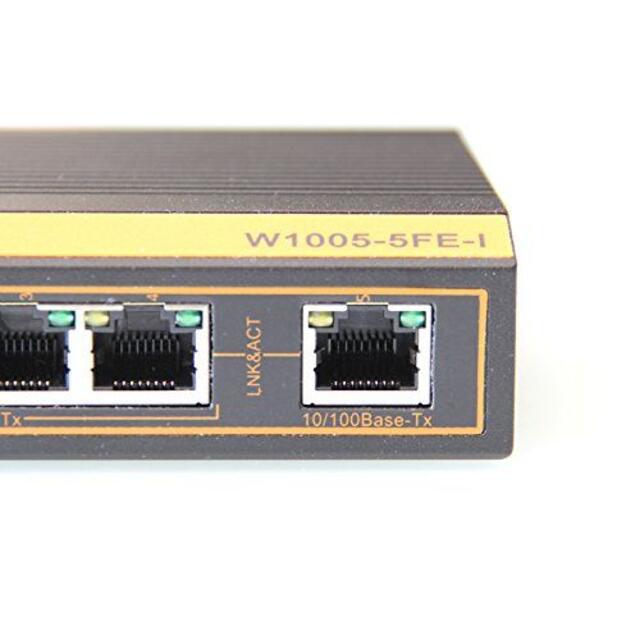 WIWAV 産業用5ポートイーサネット スイッチングハブ W1005-5FE-I