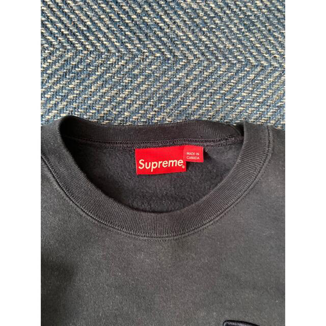 Supreme Kanji logo Crewneck L NAVY 予約販売 8085円引き www.gold