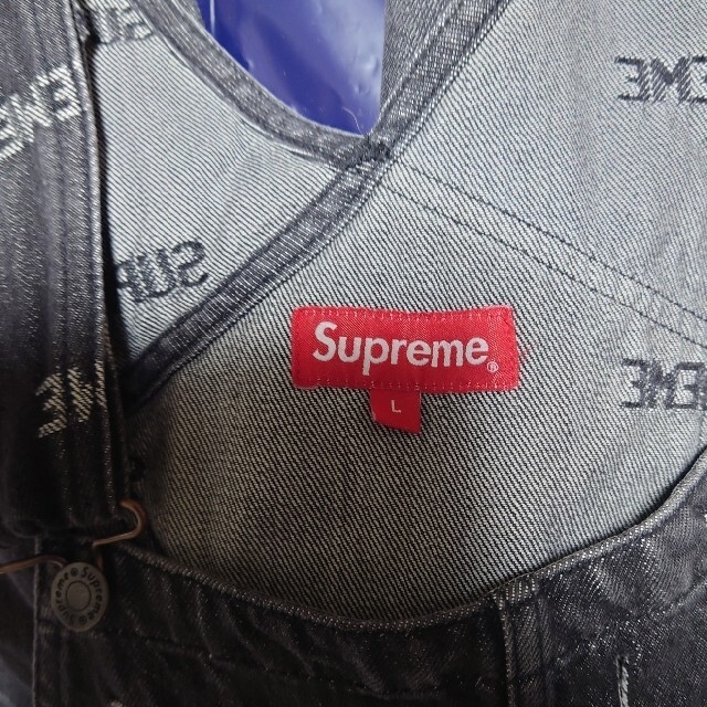 supreme ロゴ オーバーオール ブラック 2019ss ほぼ新品