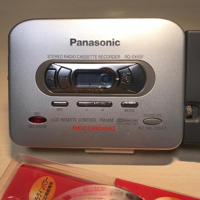 Panasonic カセットプレーヤー RQ-SX65F リモコン、電池ケース付 ジャンク-