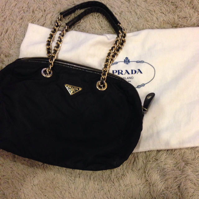新品 プラダ バッグ チェーンバッグ べっこうチェーン 赤 PRADA PRADA