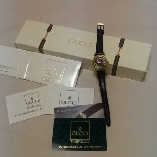 グッチ(Gucci)のGUCCI日付機能付きヴィンテージ腕時計(腕時計)
