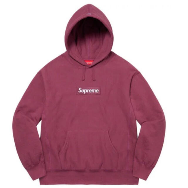 春夏新作 Supreme - Supreme Box Logo Hooded Sweatshirt Plum パーカー