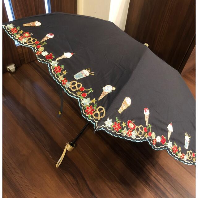 franche lippee(フランシュリッペ)のフランシュリッペ 折りたたみ傘 黒 レディースのファッション小物(傘)の商品写真