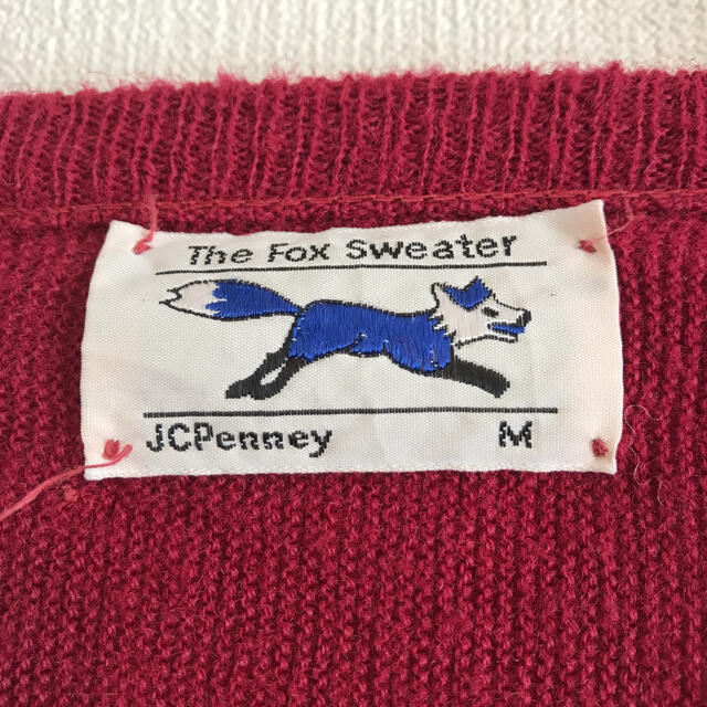 70s JC PENNY The Fox sweater アクリルニットの通販 by mement｜ラクマ