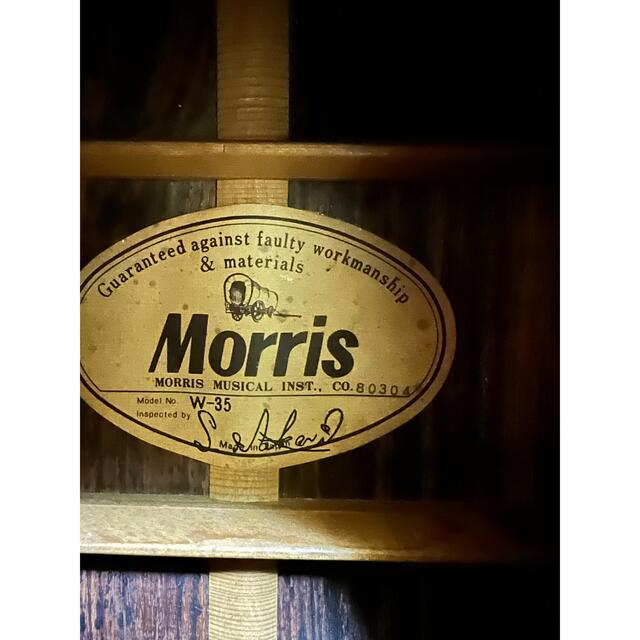 Morris W-35 ジャンク品 弦無し 楽器のギター(アコースティックギター)の商品写真