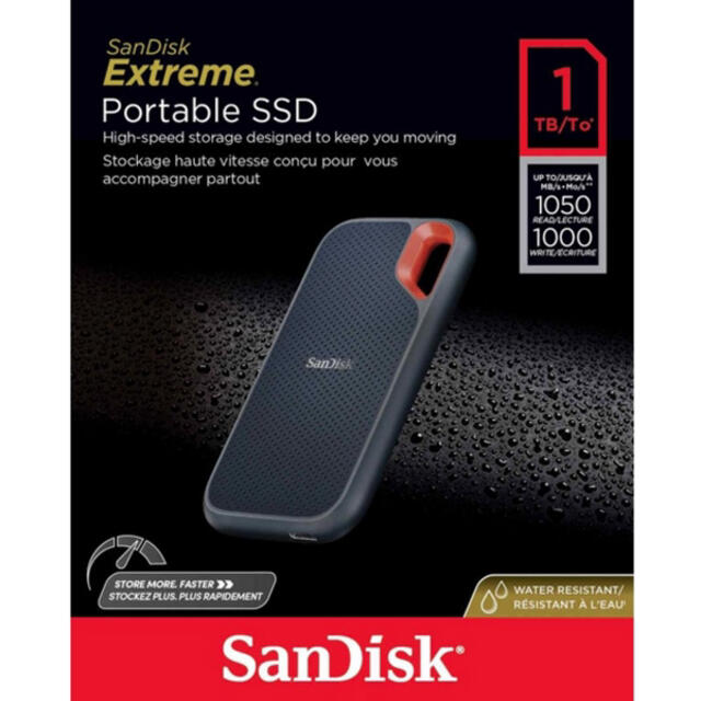 【新品・正規品】SanDisk 外付けSSD 1TB 読出最大1050MB/秒1050MBs