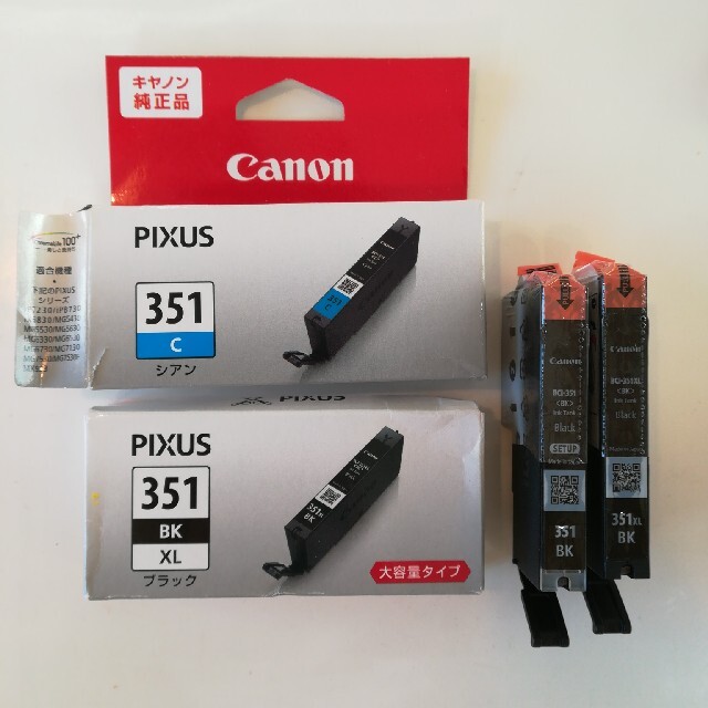 Canon　351　インク スマホ/家電/カメラのPC/タブレット(PC周辺機器)の商品写真