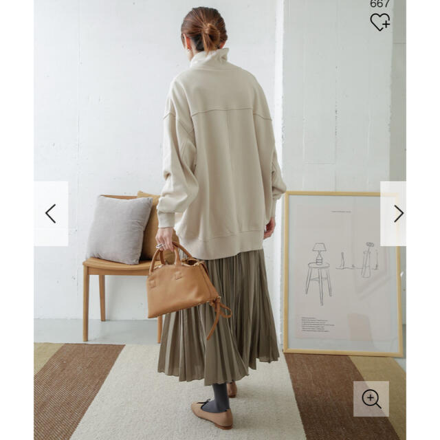 新品タグ付◉ ランダムプリーツスカート DOORS グレージュ