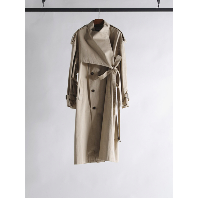 ケイスケヨシダ　belted trench coat beige メンズのジャケット/アウター(トレンチコート)の商品写真