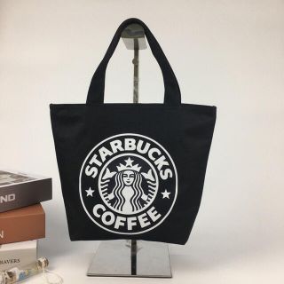 スターバックスコーヒー(Starbucks Coffee)の大人気　スターバックス ミニトートバッグ　ランチバッグ ブラック　黒　　1点(トートバッグ)