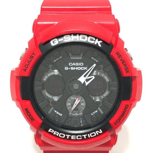 カシオ 腕時計 G-SHOCK GA-201RD メンズ 黒