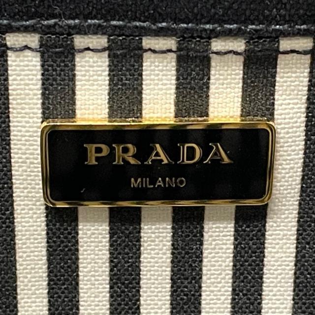 内ポケットPRADA(プラダ) トートバッグ CANAPA 黒×白