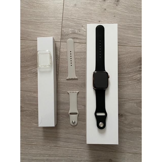 アップル Apple Watch5 44mm ゴールドステンレス ストーンスポー-