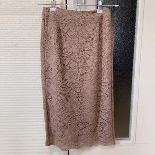 ジーユー(GU)のGU レースタイトスカート(1枚でも2枚でも可)(ひざ丈スカート)