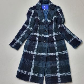 ブルーレーベルクレストブリッジ チェック チェスターコート ツイード サイズ36