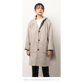 注目ブランドジャケット/アウター新品 サマンサモスモス sm2 フード付きコート ベージュ niko and