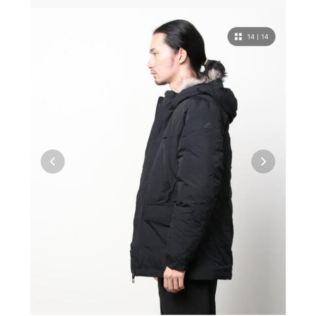 フェイクファー パデッド ジャケット  アディダス　新品