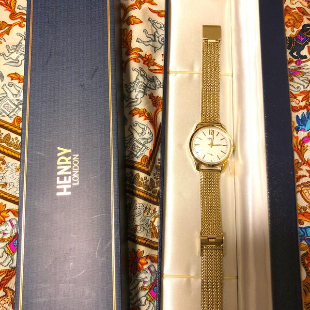 ヘンリーロンドンゴールド　腕時計　美品 レディースのファッション小物(腕時計)の商品写真