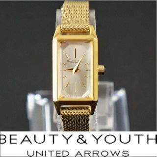 ビューティアンドユースユナイテッドアローズ(BEAUTY&YOUTH UNITED ARROWS)の【稼働美品】ユナイテッドアローズBeatuy&Youth　白文字盤　電池交換済(腕時計)