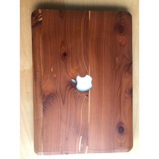 マック(Mac (Apple))のPC ノートパソコン Mac book 13 inch カバー シール wood(PC周辺機器)