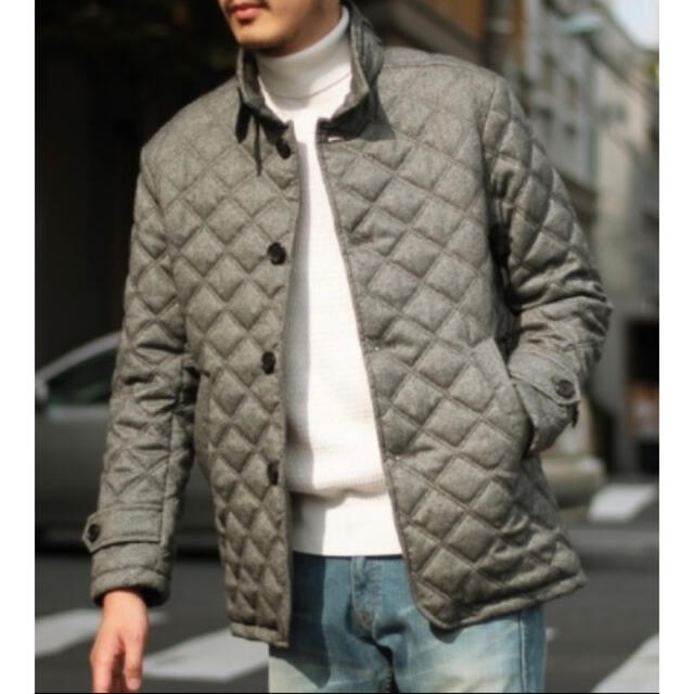 MEN'S BIGI(メンズビギ)の☆（新品）メンズビギ　ウール キルティング ライダースジャケット メンズのジャケット/アウター(ダウンジャケット)の商品写真