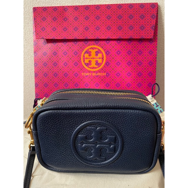 Tory Burch(トリーバーチ)のniko♡様専用　Tory Burchベリーボンベミニバッグ　ネイビー レディースのバッグ(ショルダーバッグ)の商品写真