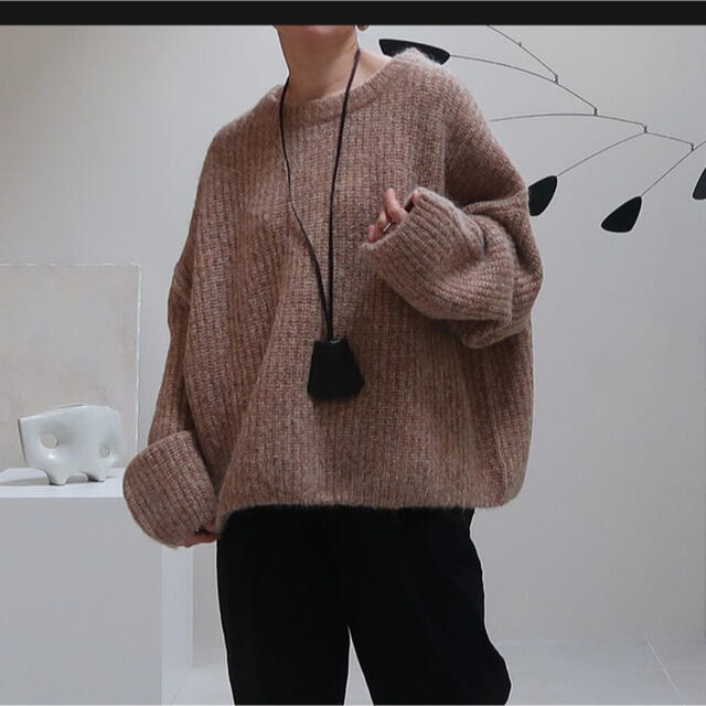 AlpacaWool WideOver PulloverKnit/CAMEL