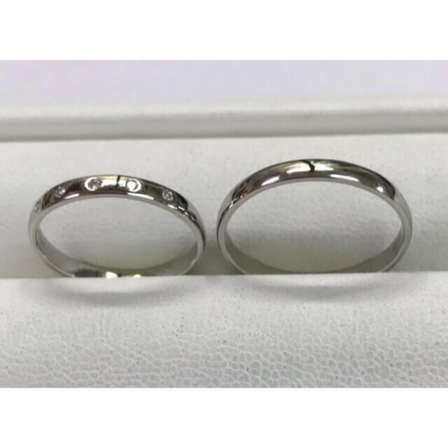 ✨ペアで49,800円✨Pt900ダイヤモンド5P・マリッジリング★0.05ct 1