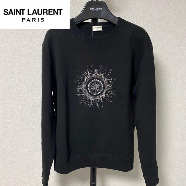 新品未使用】SAINT LAURENT サンローラン スウェット 黒 新品未使用】SAINT LAURENT サンローラン スウェット 黒