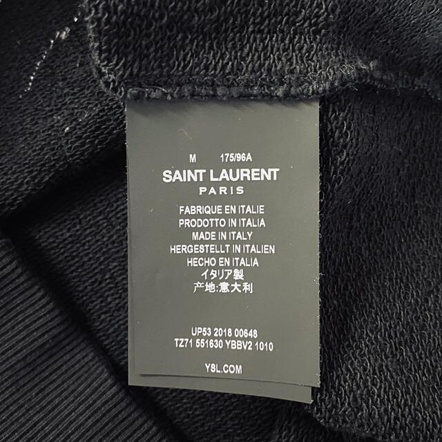 新品未使用】SAINT LAURENT サンローラン スウェット 黒 新品未使用】SAINT LAURENT サンローラン スウェット 黒