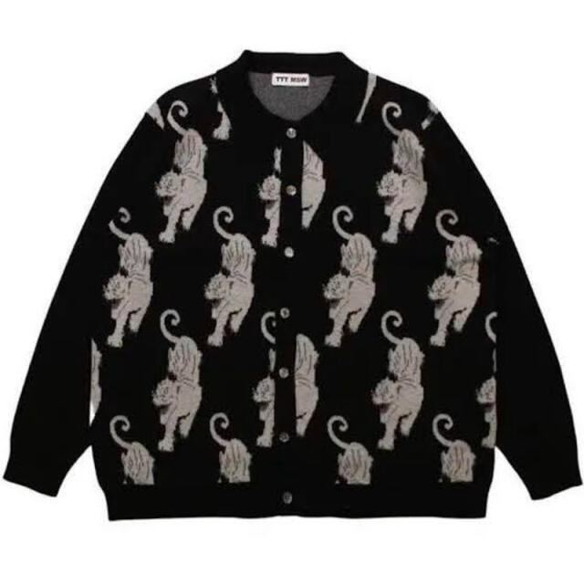 即日発送可】TTT_MSW panther knit cardigan 黒 m-