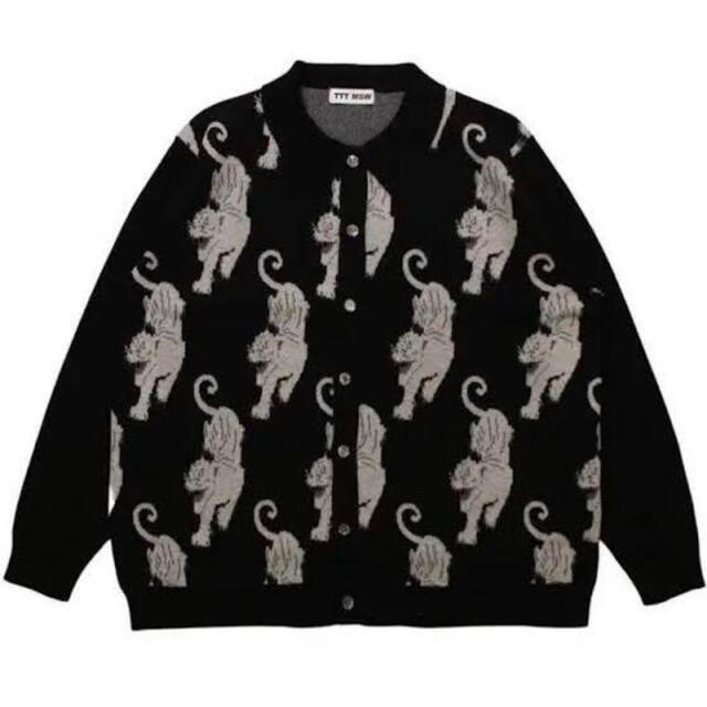 即日発送可】TTT_MSW panther knit cardigan 黒 m クリスマス