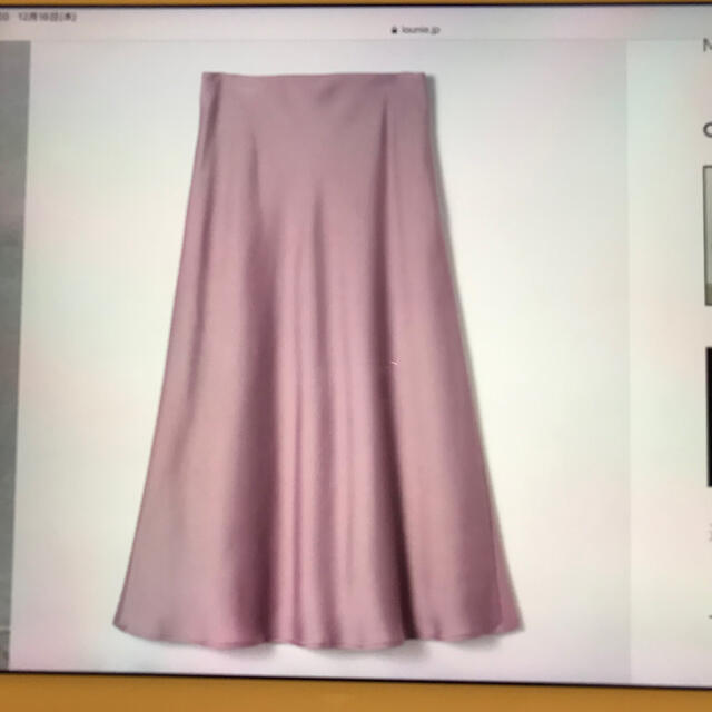 LOUNIE(ルーニィ)のルーニィ  ソフトマーメイドサテンスカート　モーブパープル レディースのスカート(ロングスカート)の商品写真