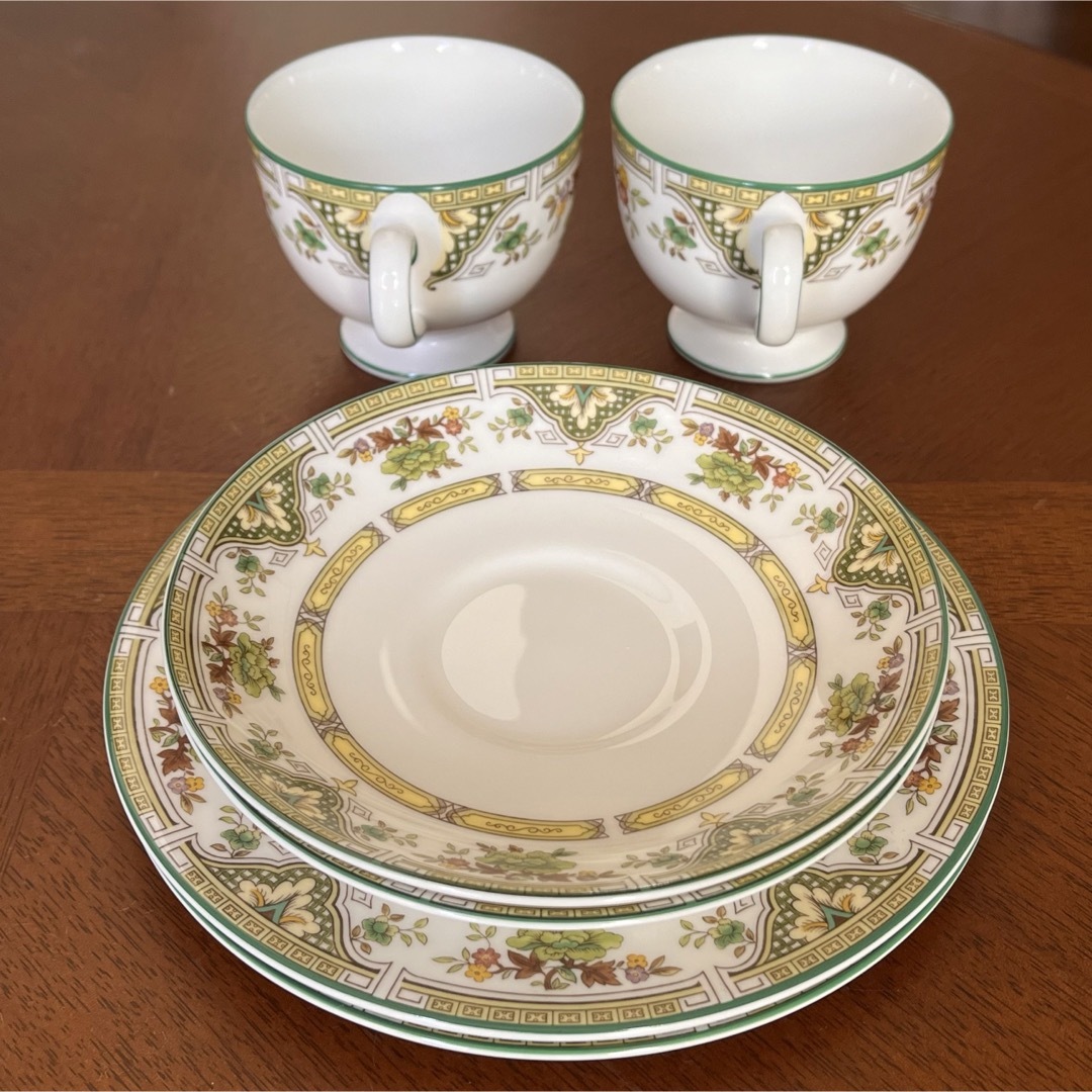 WEDGWOOD(ウェッジウッド)の【黒壺美品】ウェッジウッド★タマリスク★トリオ　ペア インテリア/住まい/日用品のキッチン/食器(食器)の商品写真